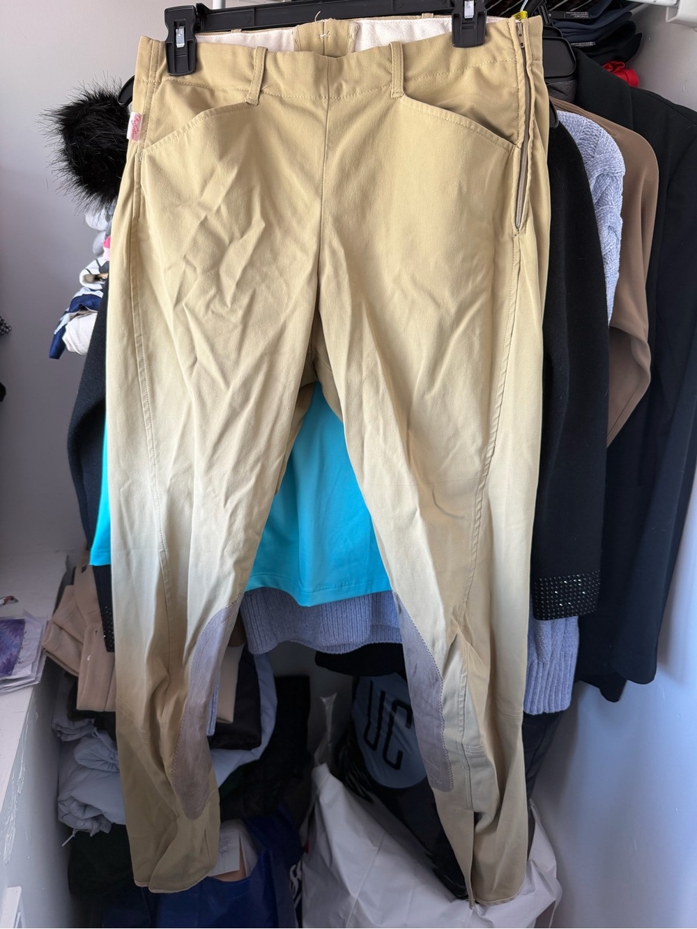 The Tailored Sportsman Beige Knee Patch Riding Breeches size 30 HR